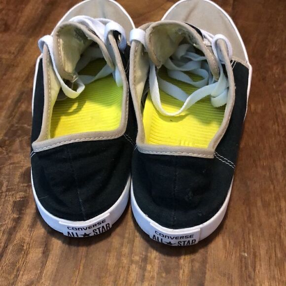 CONVERSE ALL STAR RIFF CANVAS OX BLACK & TAN UNISEX SHOES - Picture 4 of 8